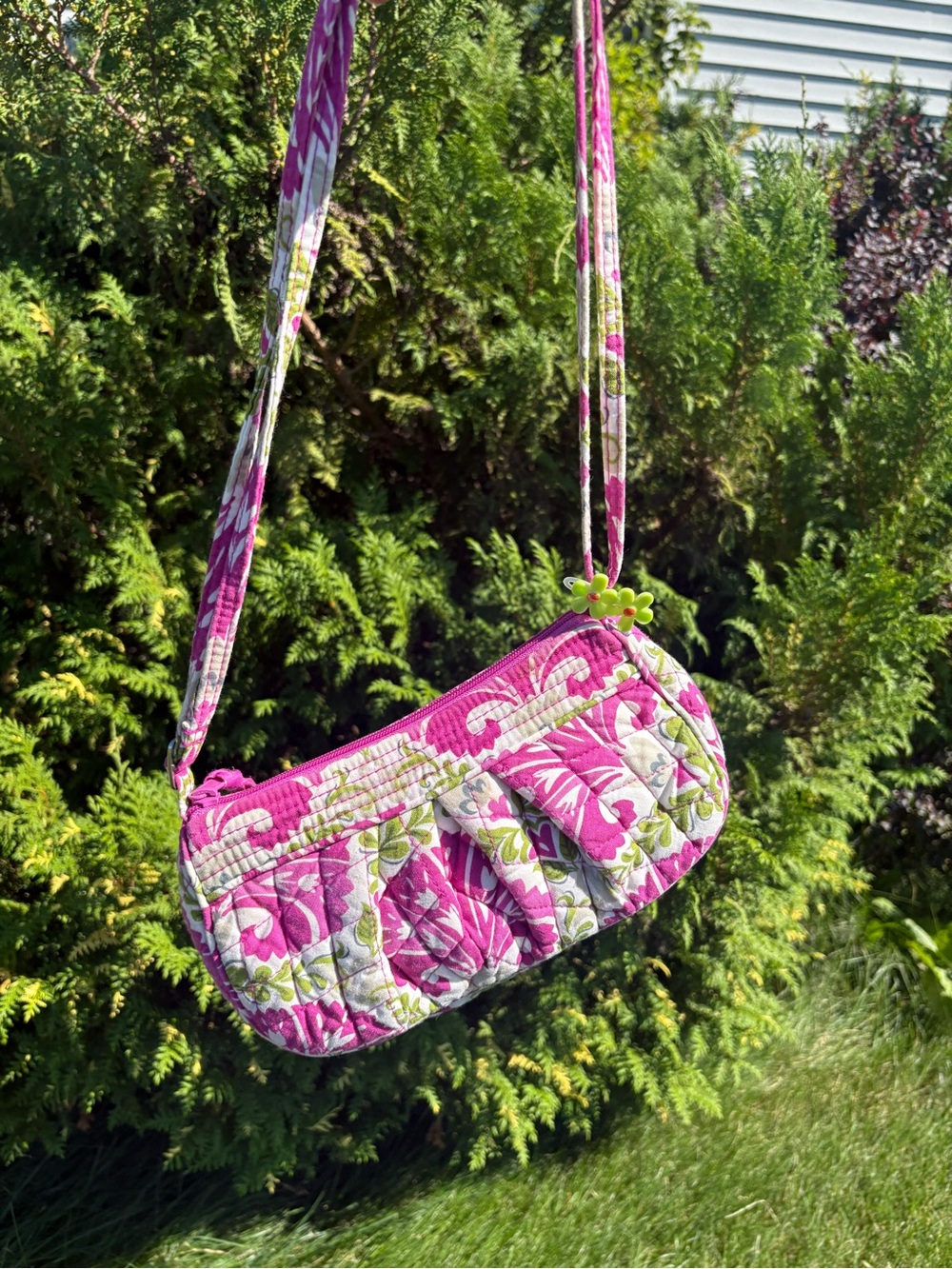 Vera Bradley “Julep Tulip” Crescent Shoulder Purse